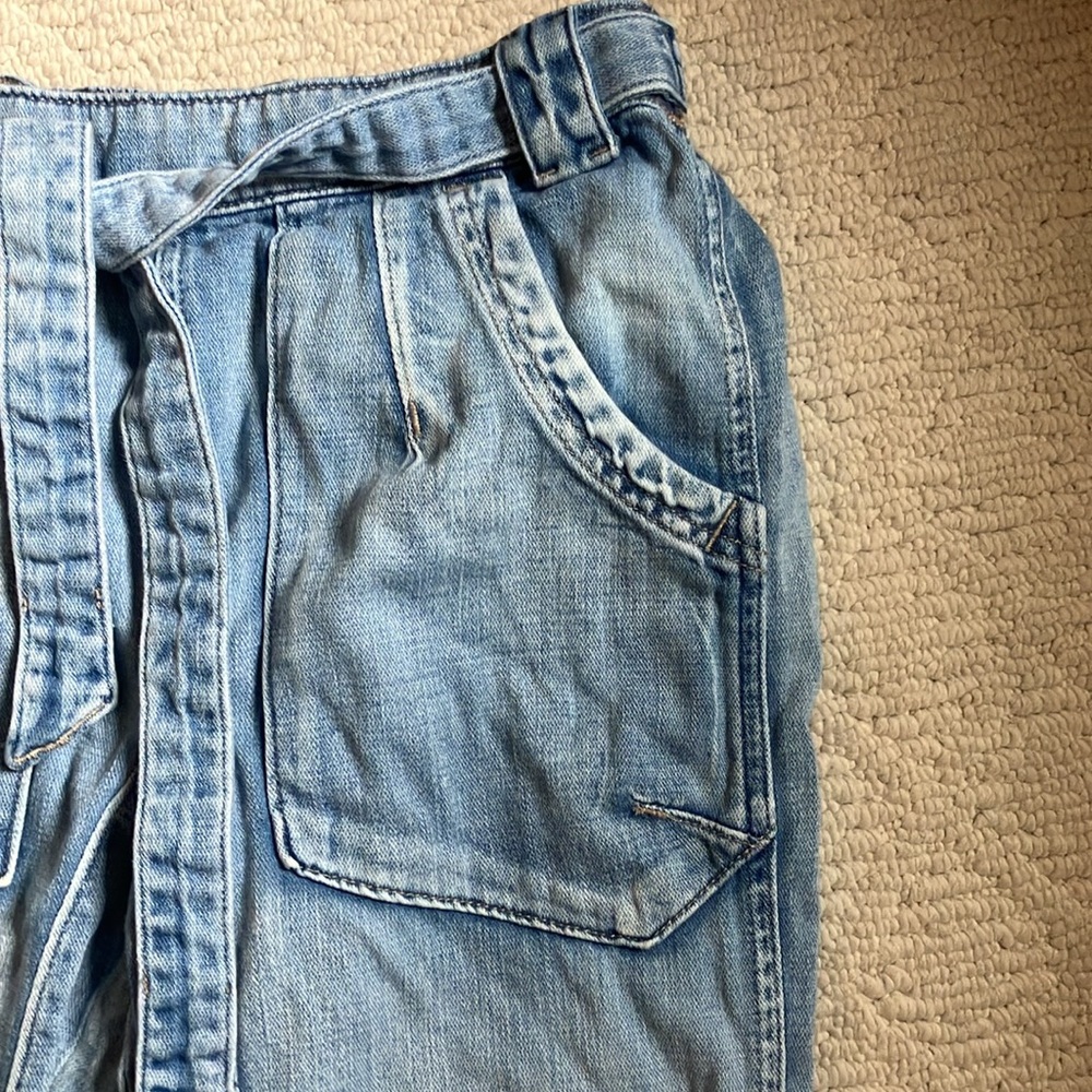 We the Free glitch drop pull on belted jogger boho faded jeans Free People - Picture 5 of 13